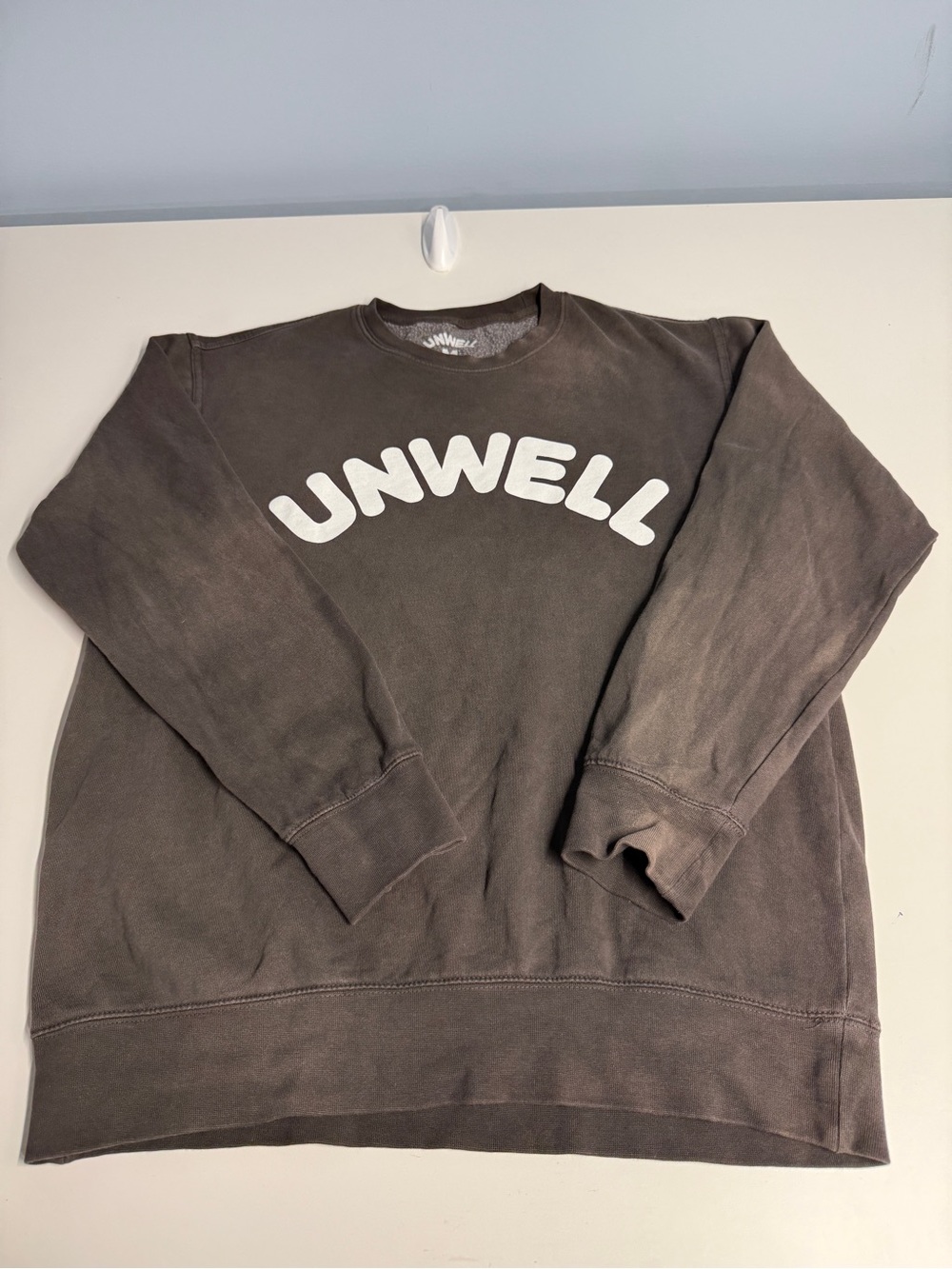 UNWELL Brown Crewneck Sweatshirt – Soft Pullover Hoodie Alternative